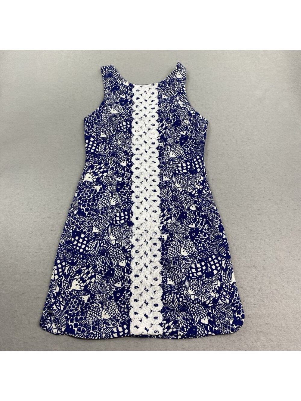 Lilly Pulitzer x Target Sheath Dress Womens 4 Blue Upstream Fish Print